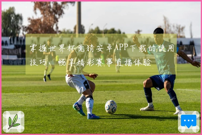 掌握世界杯竞猜安卓APP下载的使用技巧，畅享精彩赛事直播体验